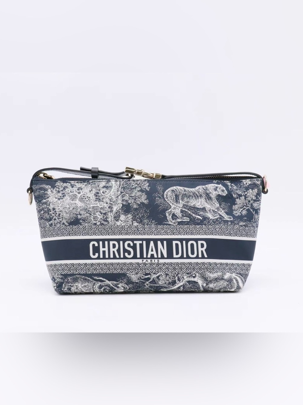 Dior Navy and White Nomad Toiletry Pouch- Medium (Excellent Condition)